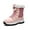 Pink, variant on Women Winter Warm Shoes Waterproof Comfortable Mid Calf Outdoor Snow Boots