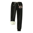 thumbnail image 4 of Mifsaly Womens Jogger Set Christmas Santa Print Sherpa Lined Track Suits 2 Piece Fleece Xmas Outdoor Workout Matching Outfits Thicken Warm Pullover Sweatshirt & Thermal Loose Joggers with Pockets, 4 of 4