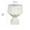 thumbnail image 5 of Benjara BM219665 Polyresin Vase with Pedestal base & Rough Body, Weathered White - Set of 2, 5 of 5