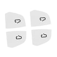 thumbnail image 3 of Juego de 4 pomos decorativos para puertas de coche, de ante resistente a los arañazos, fáciles de usar. Blanco, 3 of 8