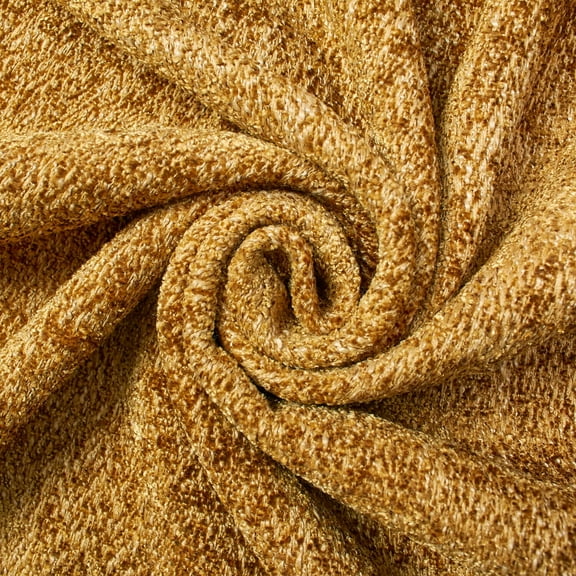 Seattle Woven Polyester Woven Chenille Heavyweight 560 GSM Upholstery & Drapery Fabric By The Yard - Gold (1 Yard)