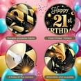 thumbnail image 4 of Gold Theme Happy 21st Birthday Banner Star Pattern 21st Birthday Display Firework Design Gift Box Decor Birthday Celebration Backdrop for 21st Birthday Party Young Adult Celebration Indoor Party, 4 of 9