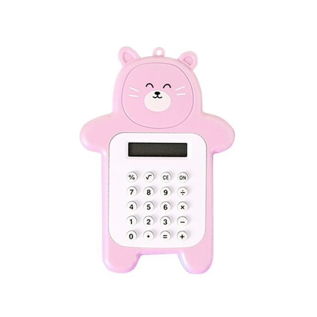 Yeacher Calculator Electronic 8-Digit Bear Compact Mini Lightweight Portable Handheld Calculator for Students Home