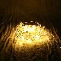 LEORX LED String Lights White Battery Powered Energy Saving for Bedroom Patio and Outdoor Decoration