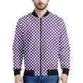thumbnail image 3 of Chaqueta con cremallera a cuadros con estampado 3D colorido para hombre, sudadera de gran tamaño a la moda, chaquetas de calle para primavera y otoño, abrigos de manga larga, 3 of 4