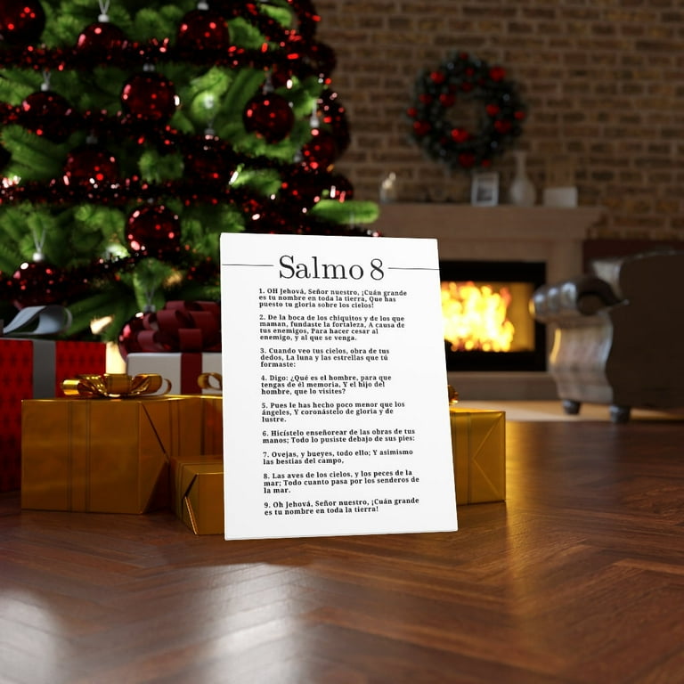 Salmo 8 Impresion De Arte Crist en Blanco Psalm 8 Spanish