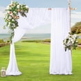 thumbnail image 4 of Mialoley Wedding Backdrop Curtain, Elegant Modern Solid Sheer Backdrop Drapes Party Favor, 4 of 7