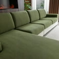 thumbnail image 1 of Sectional Couch Covers Wear Stretch Sofa Covers Washable Soft Couch Cushion Covers Slip Furniture Protector Sofa Slipcovers for Pets( Pieces Seaters+ Chaise Dark ), 1 of 7