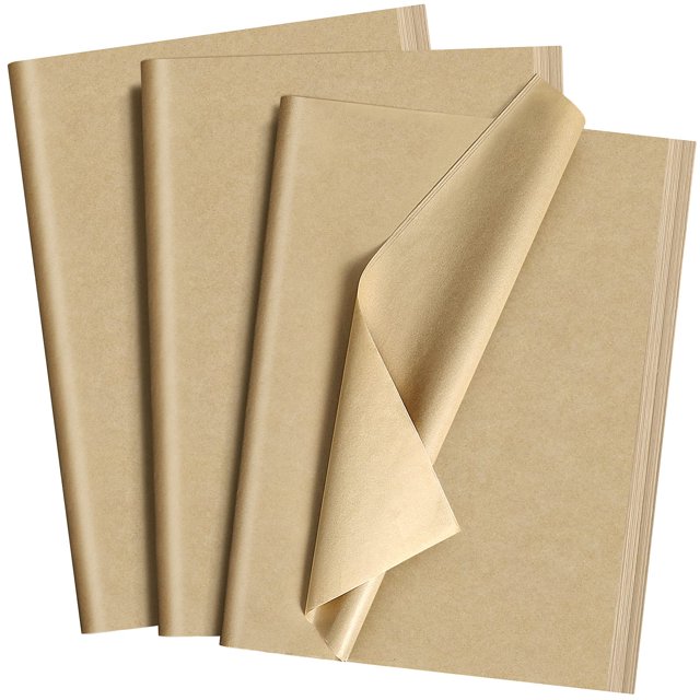 Papel de seda Fuutreo Kraft, 300 hojas, 35 x 50 cm, color marrón