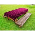 thumbnail image 1 of Magenta Outdoor Tablecloth, Abstract Striped Psychedelic Motif Fashion Gradient Retro Structured Grid Art, Decorative Washable Fabric Picnic Tablecloth, 58 X 104 Inches, Taffy Rouge, by Ambesonne, 1 of 2