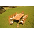 thumbnail image 5 of Grade-A Teak Dining Set: 12 Seater 13 Pc: 122" Atnas Rectangle Table And 12 Goa Stackng Arm Chairs Outdoor Patio WholesaleTeak #51GO2813, 5 of 6