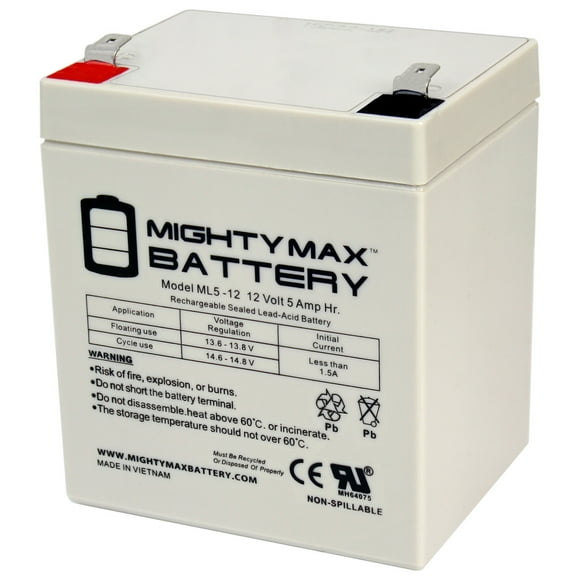 ML5-12 - 12 VOLT 5 AH SLA BATTERY F2 TERMINAL