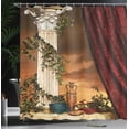 thumbnail image 4 of Ambesonne Gothic Shower Curtain, Greek Scenery Sunset, 69"Wx70"L, Multicolor, 4 of 5