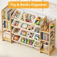 thumbnail image 4 of TACWILY Toy Storage Organizer with 6 Shelves and 12 Bins, Toy Organizers Storage Bookshelf, Kids Bin Shelf Toys Box Bookcase for Bedroom Playroom Organization Room Decor, White, 4 of 7