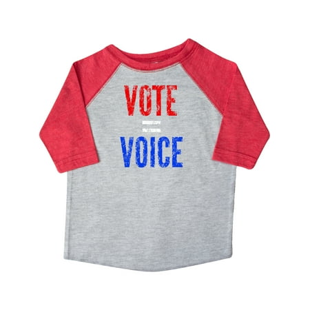 

Inktastic Vote Equals Voice Distressed Red and Blue Text Gift Toddler Boy or Toddler Girl T-Shirt