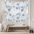 thumbnail image 5 of Coastal Blue Tapestry for Bedroom Wall Hanging Tapestry, Retro Ocean Coral Shell Starfish Seahorse Ceiling Backdrop Tapestries Poster Blanket Wall Decor for Teens Room Living Room Dorm 59" x 90", 5 of 8