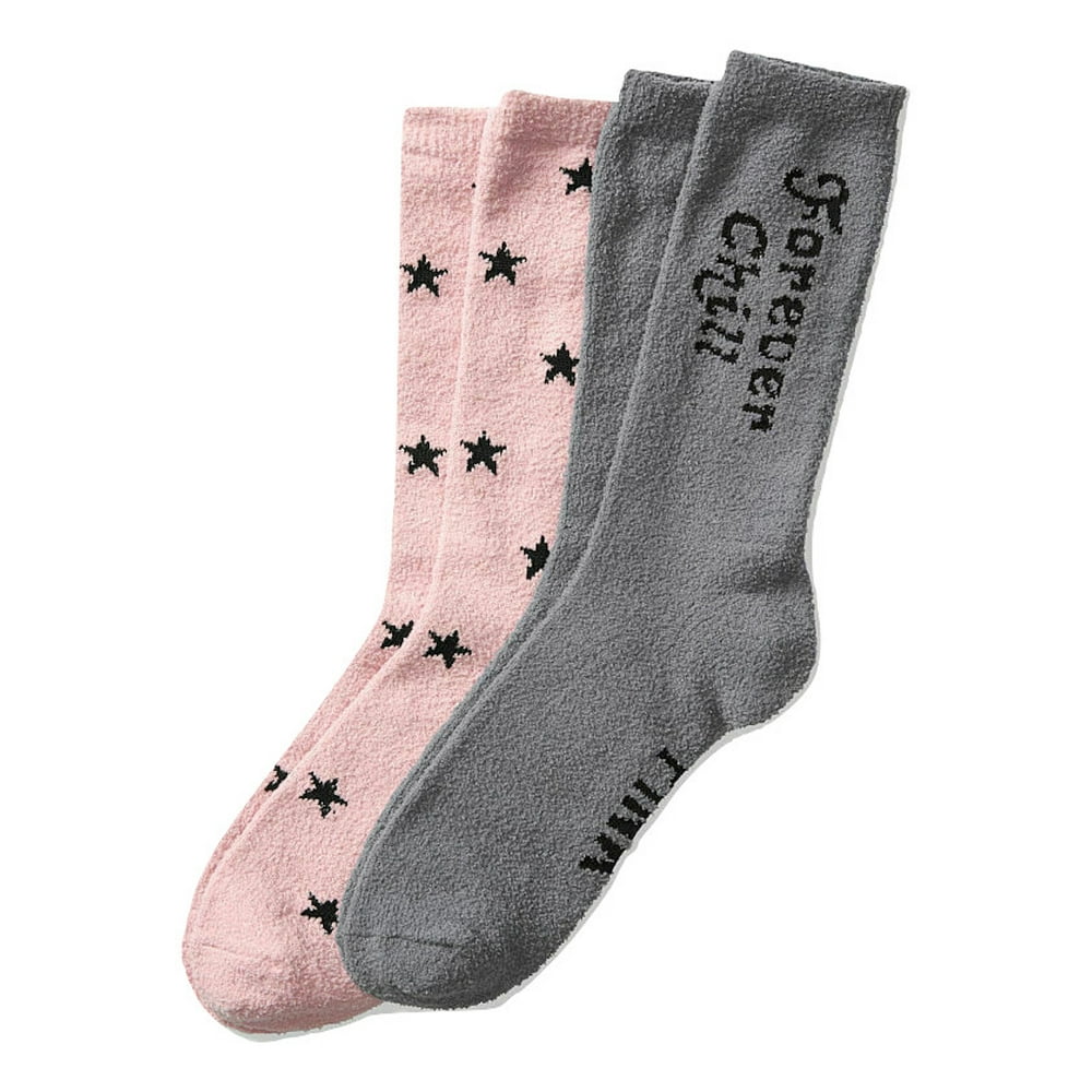Victoria's Secret Victoria's Secret Pink 2pk Marshmallow Crew Socks