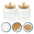 thumbnail image 3 of 2pcs Glass Tea Canisters Grains Containers Household Glass Canisters Storage Holders, 3 of 9