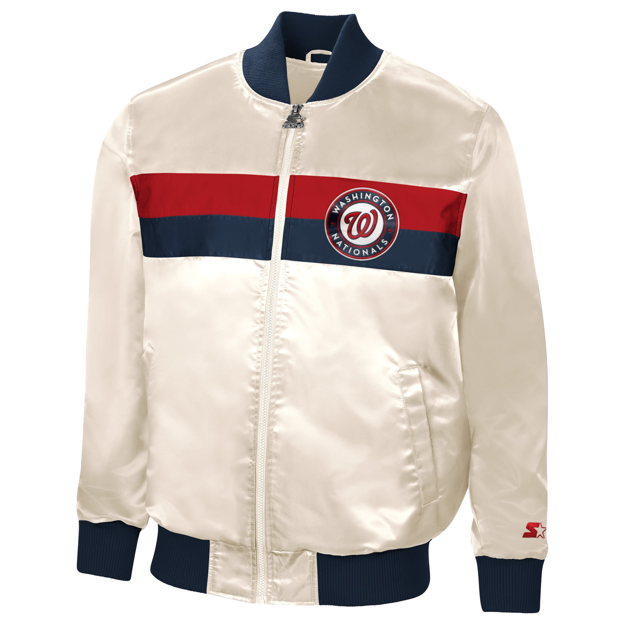 Washington Nationals Starter The Ambassador Home Full Zip Jacket Cream Walmart Com Washington Nationals Starter The Ambassador Home Full Zip Jacket Cream Walmart Com