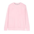 thumbnail image 4 of ManxiVoo Chandail en Molleton Basique à Col Rond pour Femmes Manches Longues Chandail-Over Polyvalent Confortable pour Usage Quotidien Taille TTG Rose, 4 of 9