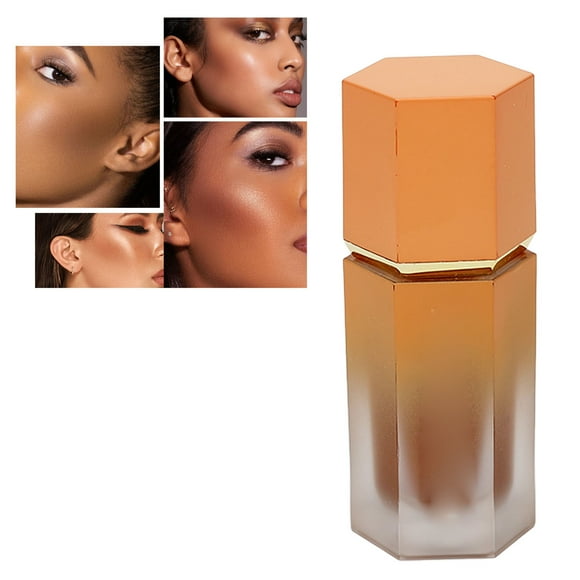 Líquido De Contorno Bronceador, Aplicador De Cojín Mezclable Impermeable, Líquido De Contorno De Maquillaje Para Rostro
