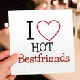 thumbnail image 7 of 3drose, Text of I Love Hot Bestfriend, 6 Greeting Cards with Envelopes, 7 of 7