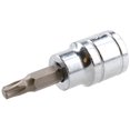 thumbnail image 2 of T27 Male Torx Bit Star Socket 3/8" Drive Standard Internal Chrome Vanadium Steel, 2 of 3