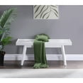 thumbnail image 4 of Roundhill Furniture Larwich Solid Wood Bench, Rectangle, New Zealand Pine, Modern, White, 4 of 5