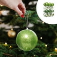 thumbnail image 4 of Hvmvliv Christmas Tree Ornaments (24pcs-6cm) Transparent Ball Ornament Plastic Shatterproof Ball Christmas Tree Decorations Hanging Ball Ornaments Xmas Decoration Ball Green, 4 of 6