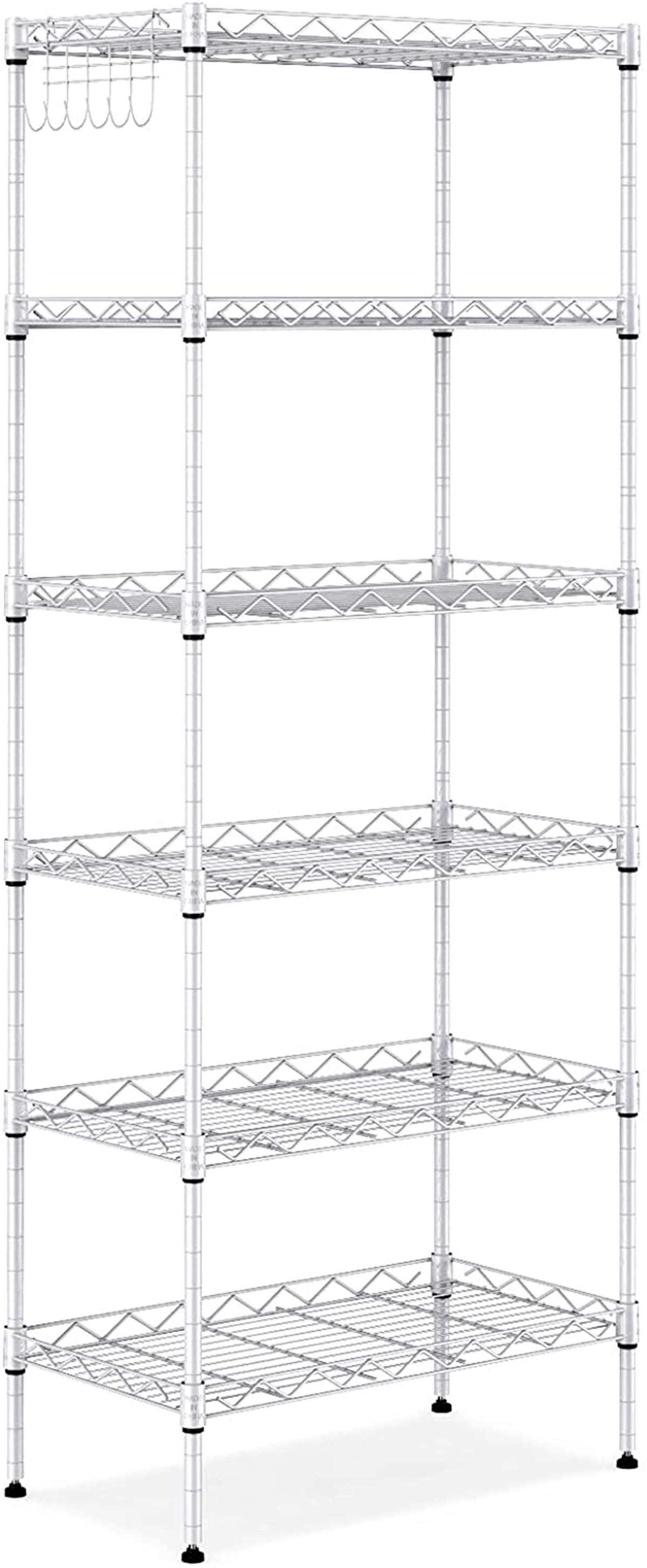 6Shelf Shelving Storage Unit ,Heavy Duty Metal Organizer Wire Rack