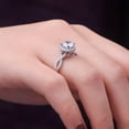 thumbnail image 4 of K-KED Women 925 Silver Rings Charm Cubic Zirconia Wedding Engagement Delicate Jewelry Size 6-10-10-Silver, 4 of 6