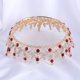 thumbnail image 3 of Nvzi Tiara de boda para novia, diadema de princesa, corona nupcial, joyería para el cabello con diamantes de imitación de cristal,graduación, boda, fiesta de disfraces (rojo), 3 of 4