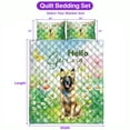 thumbnail image 5 of Belgian Malinois Hello Spring Time Flower Floral Nature Quilt Bedding Set Sheepdog Dog Lover Gifts 1 Blanket Bed Cover 2 Pillowcases - 02031, 5 of 5