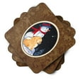 thumbnail image 2 of Carolines Treasures SS8554FC Snowman with Chow Chow Foam Coaster Set of 4 3 1/2 x 3 1/2 multicolor, 2 of 3