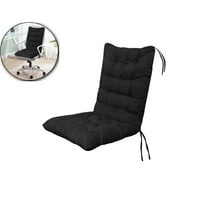 WNFJR Outdoor High Back Chair Cushion, Water Resistant Tufted Rocking Chair Cushion with Ties, Replacement Seat Cushion for Patio Furniture, Black