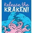 thumbnail image 3 of Ambesonne Ocean Duvet Cover Set, Kraken Motivation Words, Calking, Pink Royal Blue, 3 of 6