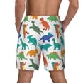 thumbnail image 4 of Haiem Colorful Dinosaur Mens Swim Trunks with Compression Liner 2 in 1 Swimming Shorts Stretch Swimwear Quick Dry,Board Shorts-XX-Large, 4 of 9