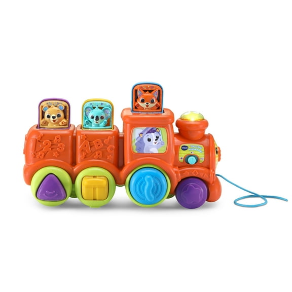 VTech Pop & Sing Animal Train for Ages 6-36 Months, Interactive Musical Push & Pull Toy