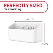 Command Heavyweight Large Caddy, Hangs up to 10lbs, White, Home Organizer, 1 Caddy