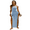 Blue, variant on LYMAYTER Women Halter Dresses Knitted Fashion Open Back Dress for S-L Double High Slit Beach Long Dress