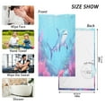 thumbnail image 4 of joogoo 2 PCs Hand Towels Sets Shark Coral under Sea Cotton Face Towel Bathroom Decorative, 4 of 7
