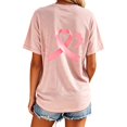 thumbnail image 2 of Breast Cancer Shirts Wome Pink Ribbon Tshirt Cancer Awareness Tee Summer Short Sleeve Tops Support Squad Cancer T-Shirt Daily Wear, 2 of 7