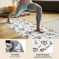thumbnail image 4 of White Cow Milk Pattern Hot Yoga Mat Towel Non Slip for Hot Yoga - Quick-Drying Yoga Mat Cover with 4 Corner Pockets with Travel Bag - Hot Yoga Towel Non Slip Grip Moisture Wicking Sweat 70"x26", 4 of 6