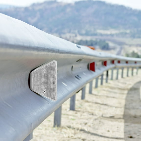 KALLORY Reflector For Drive Way White Pc Iron 1Pack 4.3x2.9x1.9in