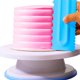 thumbnail image 2 of Cateissary Juego de raspador de peine para crema de 9 Uds., utensilios para hornear de decoración de azúcar más suaves para pasteles, azul con agujeros para colgar, 2 of 6