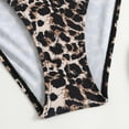 thumbnail image 6 of XAOFW Girl's Swimsuit Sets Leopard Print Sleeveless V Neck Top And Bottom Bikini Swimsuits Two Piece Swimwear Holiday Vacation Beach Stylish Comfortable Bathing Suit, 6 of 9