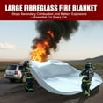 thumbnail image 2 of Large Fibreglass Vehicle Emergency Fire Blanket, Car Fire Suppression Blanket for Conflagration with Carry Bag, Silver, 2 of 9
