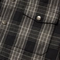 thumbnail image 4 of Indian Motorcycle Men's Canyon Plaid Shirt, Black | 2833179, 4 of 10