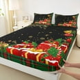 thumbnail image 3 of Feelyou Happy New Year Full Size Sheets for Kids, Christmas Gifts Bed Sheets, Red Green Buffalo Sheet Sets, Ultra Soft Home Decor, 4-Piece, 3 of 7