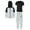 Black&Gray, variant on TiaoBug 3 Piece Kids Boys Tracksuit Long Sleeve Full-Zip Hoodie Jackets Sweatpants T-shirt Set Black 3-4